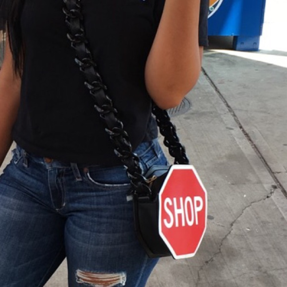 Moschino “Shop” bag